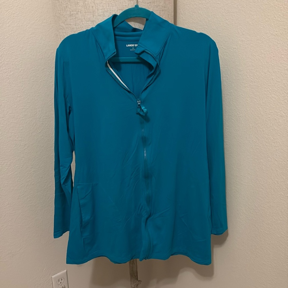Large Lands End Zip Up Sun Tunic